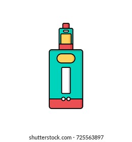 vaporizer electric cigarette vapor mod - vape life vector