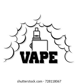 vaporizer electric cigarette vapor mod - vape life vector
