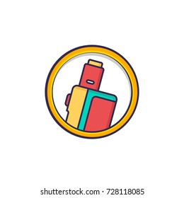vaporizer electric cigarette vapor mod - vape life retro art vector