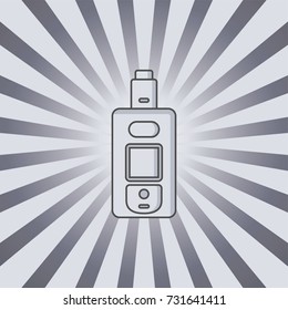 vaporizer electric cigarette vapor mod - vape life retro vector art