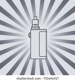 vaporizer electric cigarette vapor mod - vape life retro vector art