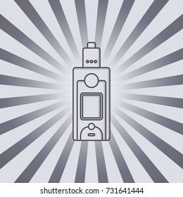 vaporizer electric cigarette vapor mod - vape life retro vector art