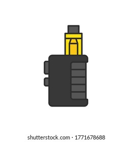 Vaporizer electric cigarette vector icon symbol isolated on white background