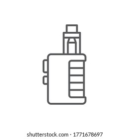 Vaporizer electric cigarette vector icon symbol isolated on white background