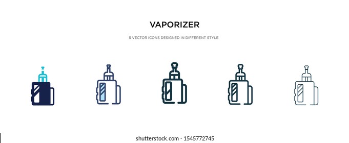 vaporizer icon in different style vector illustration. two colored and black vaporizer vector icons designed in filled, outline, line and stroke style can be used for web, mobile, ui