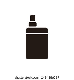 Vaporizer-Symbol. Flache Silhouettenversion.	