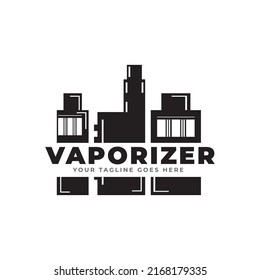 vaporizer logo flat design colorful vape vapor polygon symbol.