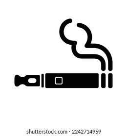 Vaporizer, vape pen icon symbol. Electronic cigarette or E-cigarette for vaping. Equipment for smoking. Editable EPS 10 vector illustration.