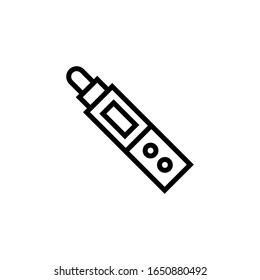 Vaporizer vector icon in outline, linear style isolated on white background