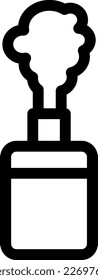 vaporizer  Vector illustration on a transparent background. Premium quality symmbols. Thin line vector icons for concept and graphic design.