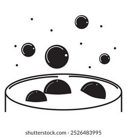 Vaporizing herb icon vector design
