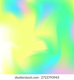 Vaporwave Background. Soft Effect. Neon Paper. Minimal Flyer. Hologram Texture. Shiny Minimalist Illustration. Psychedelic Blur Gradient. Dreamlike Texture. Green Vaporwave Background