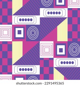 Vaporwave geometrical background pattern graphic illustration