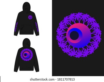 Vaporwave Graphic Design for Hoodie
Abstract Palm Trees