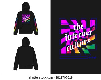 Vaporwave Graphic Design for Hoodie
Illustration , The Internet Culture