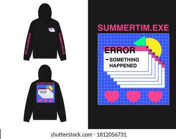 Vaporwave Graphic Design for Hoodie
Illustration Error