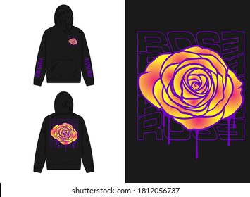 Vaporwave Graphic Design for Hoodie
Illustration Rose