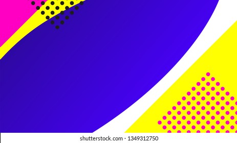 Vaporwave or Retrowave abstract background with gradient. Colorful shapes with memphis geometric elements.