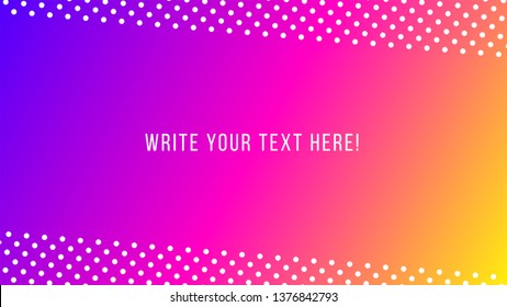 Vaporwave or Retrowave abstract background with gradient. Colorful shaps with memphis geometric elements.