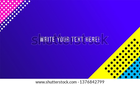 Vaporwave or Retrowave abstract background with gradient. Colorful shaps with memphis geometric elements.