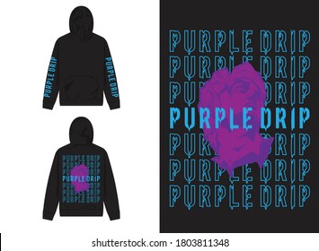 Vaporwave Streetwear Hoodie
Abstract Of Statue Illustration, Purole Drip