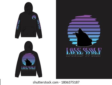 Vaporwave Streetwear Hoodie
Lone Wolf Vaporwave Design