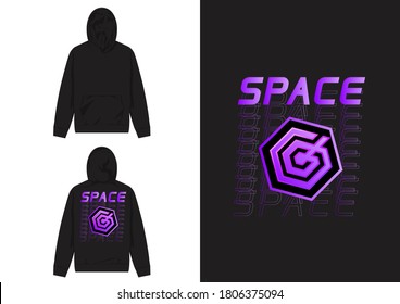 Vaporwave Streetwear Hoodie
Space Vaporwave Design
