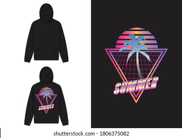 Vaporwave Streetwear Hoodie
Summer Palm Vaporwave Design