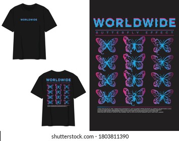 Vaporwave Streetwear T-shirt
Butterfly Illustration, Worldwide