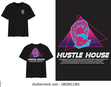 Vaporwave Streetwear T-shirt
Purple Statue Illustration , Hustle House