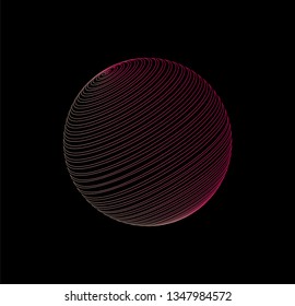 Vaporwave/ synthwave 80s-90s aesthetics style logotype. Neon holographic circle.