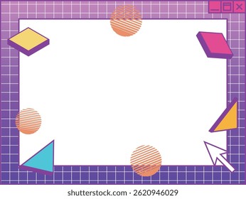 vaporwave taste pc window and geometry frame