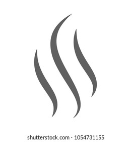 Vapour or aroma graphic icon. Smell abstract sign isolated on white background. Vector illustration
