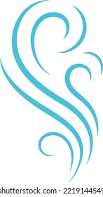 Vapour motion lines. Smoke symbol. Steam icon