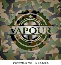 Vapour on camouflage pattern