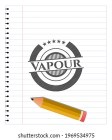 Vapour pencil effect. Vector Illustration. Detailed. 