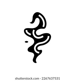 vapour smell glyph icon vector. vapour smell sign. isolated symbol illustration