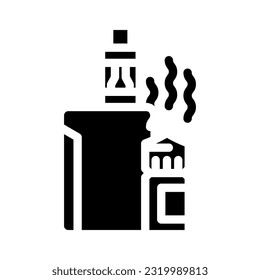 vapour smell glyph icon vector. vapour smell sign. isolated symbol illustration