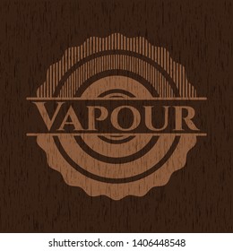 Vapour wood emblem. Retro. Vector Illustration.