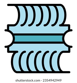 Vapper coil icon outline vector. Vape cigarette. Electronic smoke color flat