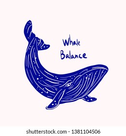 vaquita marina blue whale sealife  vector illustration