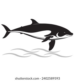 Vaquita outlines and symbols. Dark level variety basic exquisite white foundation Vaquita animal vector and silhouette icon.