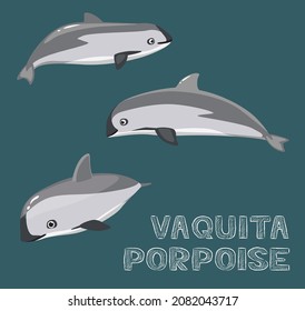 Vektor Stok Vaquita Porpoise Cartoon Vector Illustration (Tanpa Royalti ...