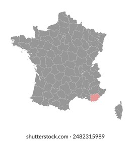 Mapa del departamento de Var, división administrativa de Francia. Ilustración vectorial.