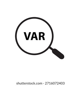 Icono de VAR sobre fondo blanco