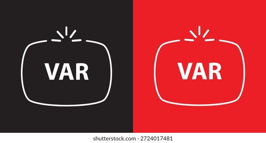 Icono de VAR sobre fondo blanco