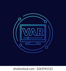 VAR icon, Video assistant referee linear design