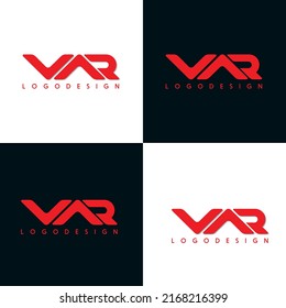 Var logo template modern flat geometry design