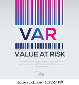 VaR mean (Value at Risk),Vector illustration.