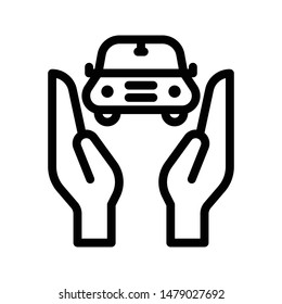 var protection thin line vector icon